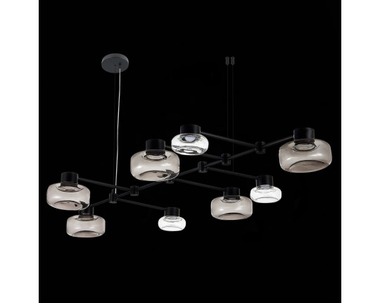 SL6005.403.08 Светильник подвесной ST-Luce Черный/Дымчатый, Прозрачный LED 8*3W 3000K