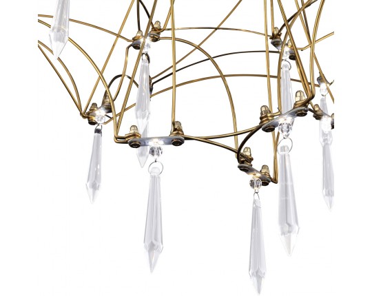 SL6601.202.78 Светильник потолочный ST-Luce Золотистый/Прозрачный LED 78*0,35W 3000K