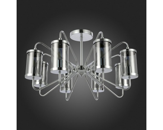 SLE102302-08 Светильник потолочный Хром/Дымчатый E14 8*40W