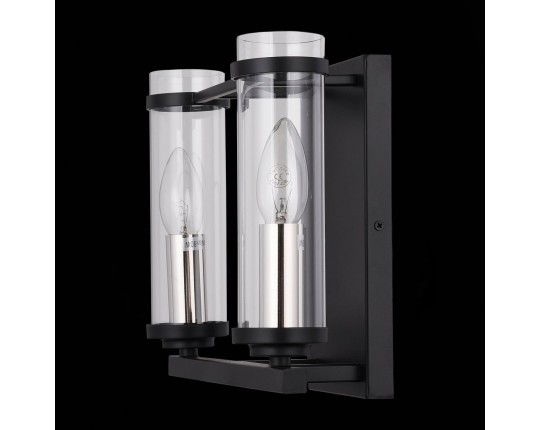 SL334.401.02 Бра ST-Luce Черный, Никель/Прозрачный E14 2*60W