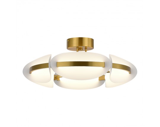 SL1304.302.45 Светильник потолочный ST-Luce латунь/белый LED 1*45W 3000K