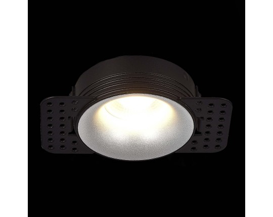 ST218.418.01 Св-к встр. Черный GU10 1*50W  IP20 D78xH30 165-265V Без ламп
