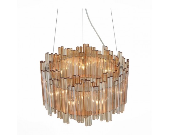 SL400.103.09 Люстра подвесная ST-Luce Хром/Янтарный G9 9*5W