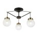 SLE110302-03 Светильник потолочный Черный, Бронза/Прозрачный, Белый E27 3*60W
