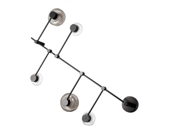 SL6005.401.05 Светильник настенно-потолочный ST-Luce Черный/Дымчатый, Прозрачный LED 5*3W 3000K