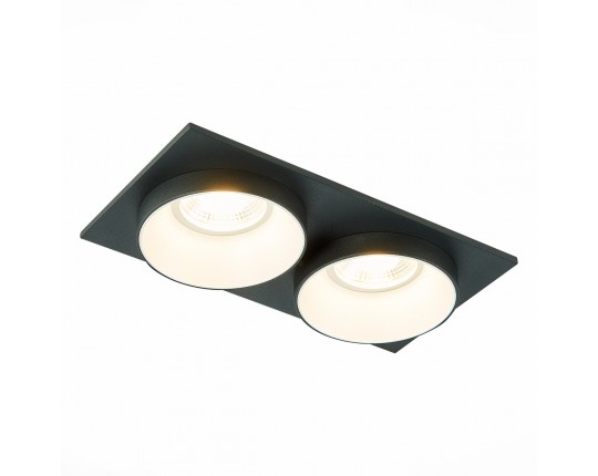 ST206.428.02 Св-к встр. Черный GU10 2*50W  IP20 L175xW92xH38 220V Без ламп