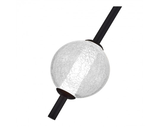 SL6120.403.01 Светильник подвесной ST-Luce Черный/Прозрачное кракелированное стекло LED 1*8,5W 3000K