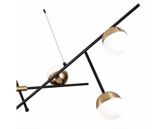 SL1507.422.06 Люстра потолочная ST-Luce Черный/Белый, Золотистый G9 6*5W 4000K