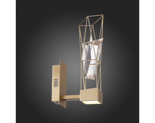SL815.201.01 Бра ST-Luce Матовое золото/Матовое золото, Прозрачный LED 1*6W 4000K