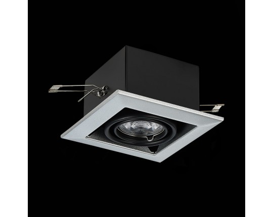 ST250.148.01 Св-к встр. Черный GU10 1*50W  L126xW126xH70 220V Без ламп