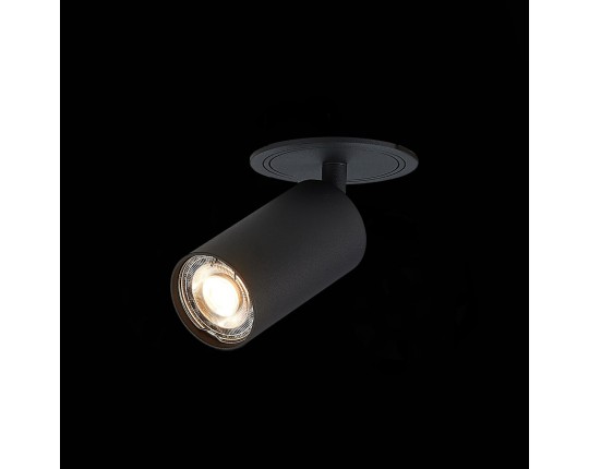 ST303.408.01 Св-к встр. Черный GU10 1*50W  L100xW54xH170 220V Без ламп