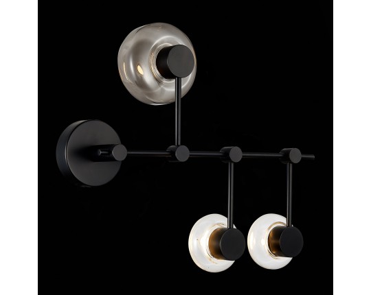 SL6005.401.03 Светильник настенно-потолочный ST-Luce Черный/Дымчатый, Прозрачный LED 3*3W 3000K