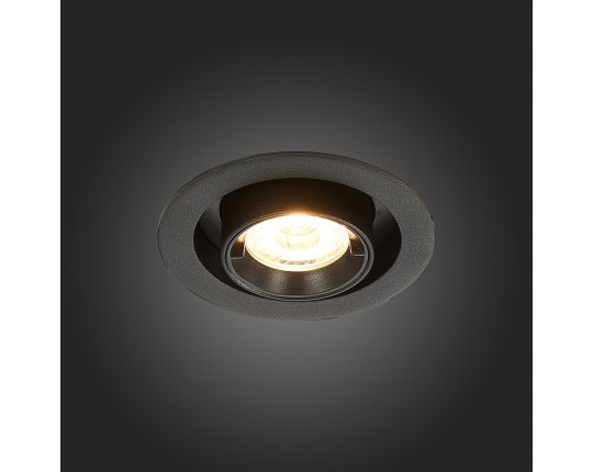 ST702.338.12 Св-к встр. Черный LED 1*12W 3000K 900Lm Ra80 24° IP20 D90xH92 180-240V