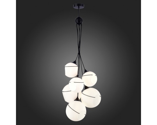 SLE103143-06 Светильник подвесной Черный/Белый E27 6*60W