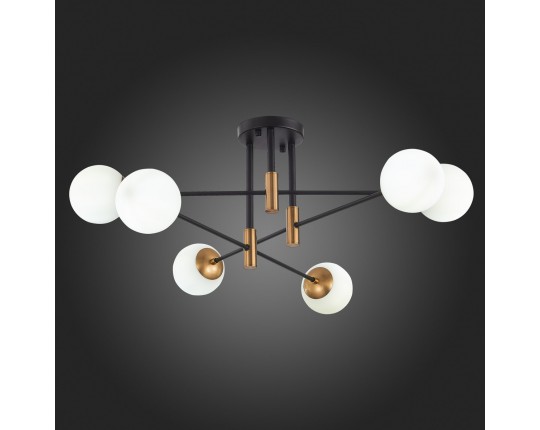SL1203.402.06 Люстра потолочная ST-Luce Бронза,Черный/Белый E27 6*40W
