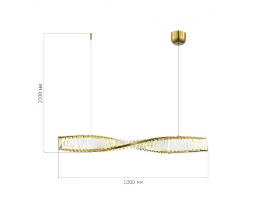 SL6205.323.01 Светильник подвесной ST-Luce Латунь/Прозрачный LED 1*25W 4000K