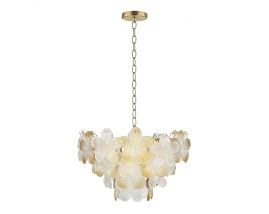 SL6240.203.06 Светильник подвесной ST-Luce золотистый/Прозрачный, янтарный E14 6*60W