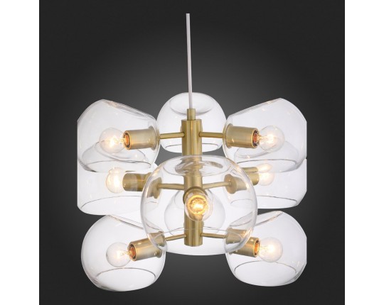 SL434.203.09 Люстра подвесная ST-Luce Латунь/Прозрачный E14 9*40W