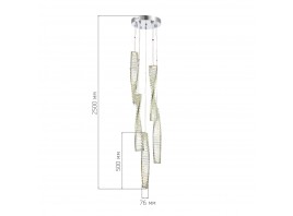 SL6205.103.05 Светильник подвесной ST-Luce Хром/Прозрачный LED 1*55W 4000K