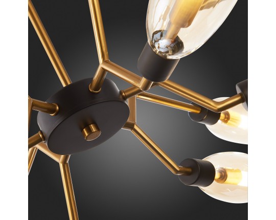 SL1174.303.12 Люстра потолочная ST-Luce Латунь/Коньячный G9 12*5W