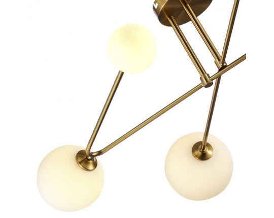 SLE2211-302-06 Светильник потолочный Латунь/Белый G9 LED 6*5W