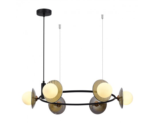 SL1521.413.06 Светильник подвесной ST-Luce Черный/Дымчатый, Белый G9 6*5W 4000K