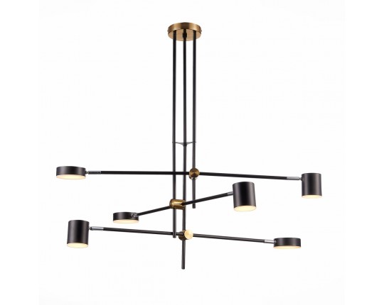 SL1604.432.06 Светильник потолочный ST-Luce Черный, Латунь/Черный LED 6*5W 3000K