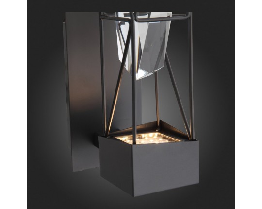 SL815.301.01 Бра ST-Luce Серый графит/Серый графит, Прозрачный LED 1*6W 4000K