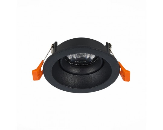 ST208.408.01 Св-к встр. Черный GU10 1*50W  D94xH40 220V Без ламп