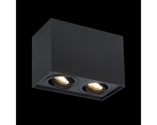 ST109.407.02 Светильник потолочный Черный GU10 2*50W  L181xW100xH123 220V Без ламп