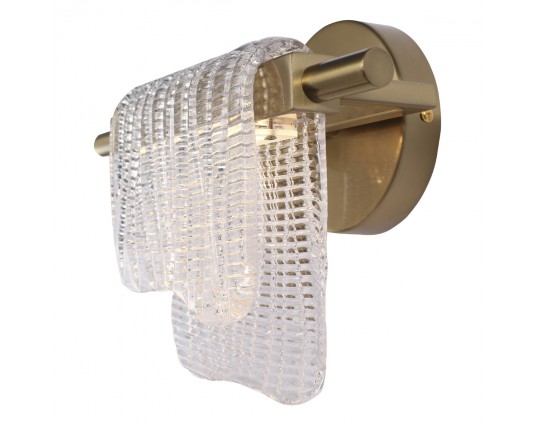 SL6021.201.06 Светильник настенный ST-Luce золотистый/прозрачный LED 1*6W 3000K