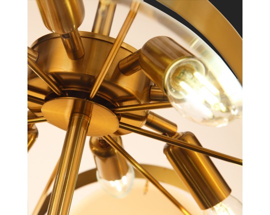 SL1161.333.09 Люстра подвесная ST-Luce Латунь/Янтарный E14 9*60W