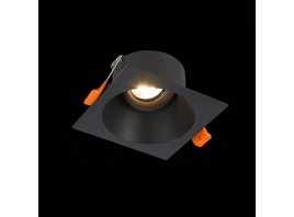 ST207.418.01 Св-к встр. Черный GU10 1*50W  L103xW103xH52 220V Без ламп