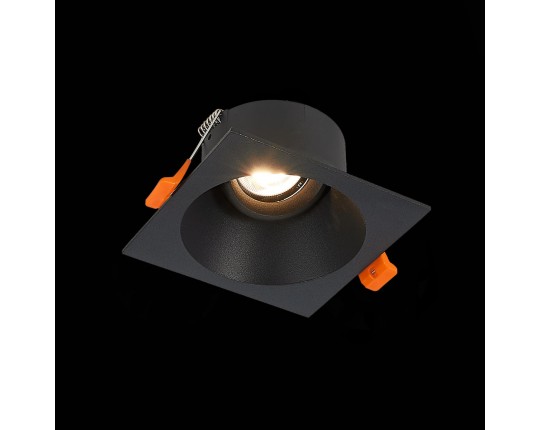 ST207.418.01 Св-к встр. Черный GU10 1*50W  L103xW103xH52 220V Без ламп