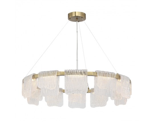 SL6021.203.66 Светильник подвесной ST-Luce золотистый/прозрачный LED 1*66W 3000K