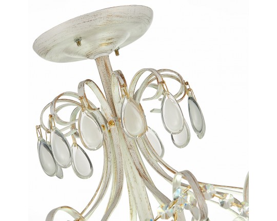 SLE160302-06 Светильник потолочный Золотистый/Белый матовый E14 6*60W