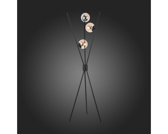 SL549.505.03 Торшер ST-Luce Черный/Коньячный E27 3*40W