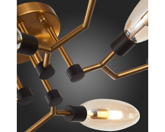 SL1174.302.08 Люстра потолочная ST-Luce Латунь/Коньячный G9 8*5W