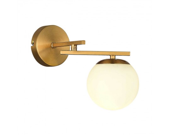 SLE1195-301-01 Светильник настенный Латунь/Белый E14 1*40W