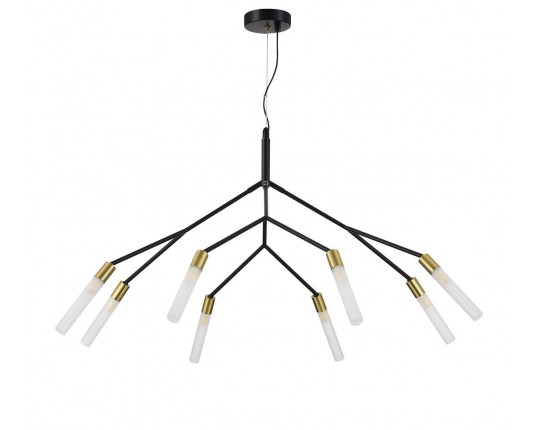 SLE1129-403-08 Светильник подвесной Черный, латунь/Белый G9 8*5W