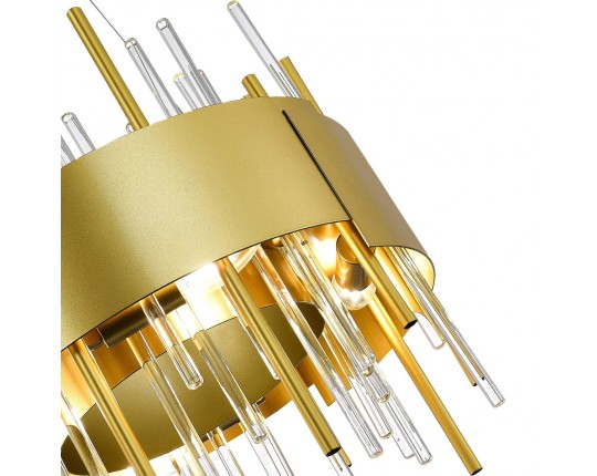 SL1633.203.08 Люстра подвесная ST-Luce Матовое золото/Матовое золото,Прозрачный E14 8*40W