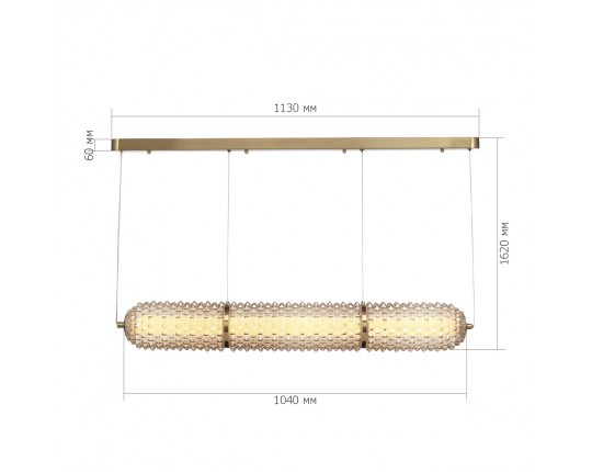 SL6144.313.01 Светильник подвесной ST-Luce латунь/Шампань LED 1*37W 4000K