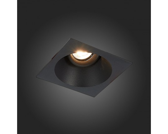 ST207.418.01 Св-к встр. Черный GU10 1*50W  L103xW103xH52 220V Без ламп