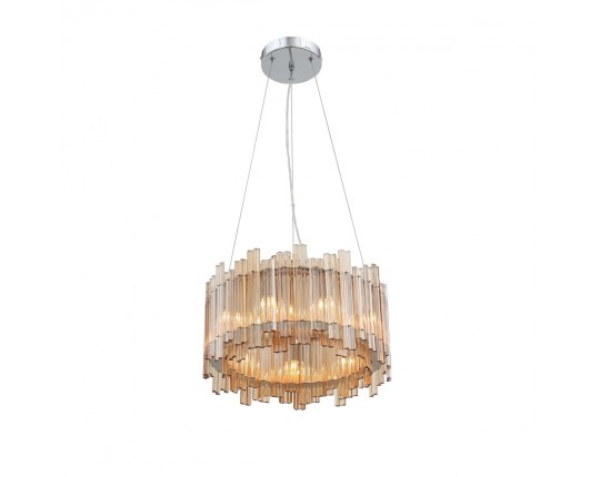 SL400.103.09 Люстра подвесная ST-Luce Хром/Янтарный G9 9*5W