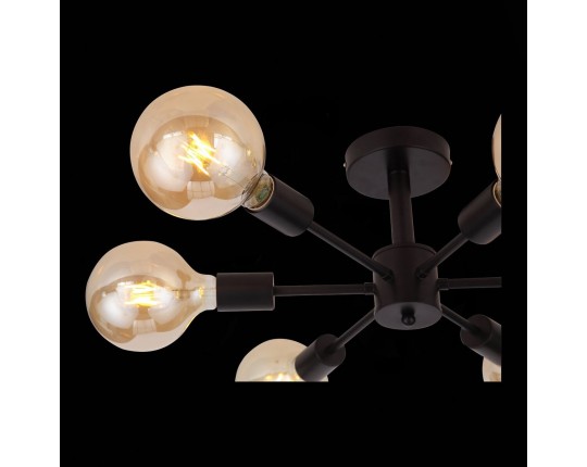 SL419.402.06 Светильник потолочный Черный E27 6*60W