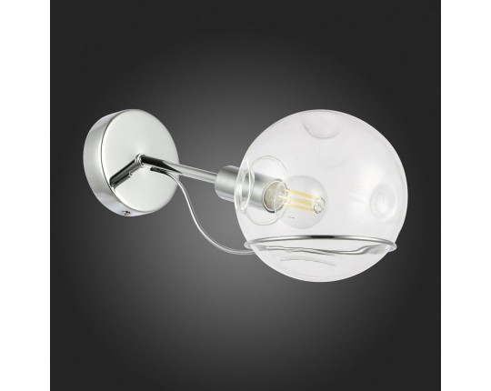 SLE102501-01 Светильник настенный Хром/Прозрачный E14 1*40W