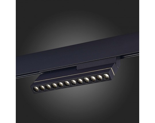 ST805.446.12 Магнитный трековый светильник Черный LED 1*12W 4000K 450Lm Ra>90 36° IP20 L220xW22xH117