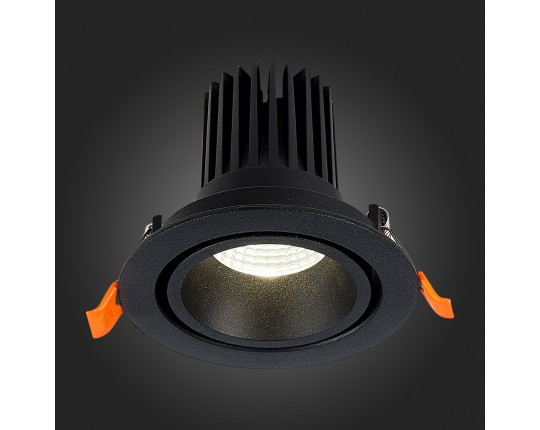 ST705.448.10 Св-к встр. Черный LED 1*10W 4000K 750Lm Ra>90 38° IP20 D102xH85 170-240V