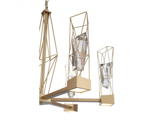 SL815.203.06 Люстра подвесная ST-Luce Матовое золото/Матовое золото, Прозрачный LED 6*8W 4000K