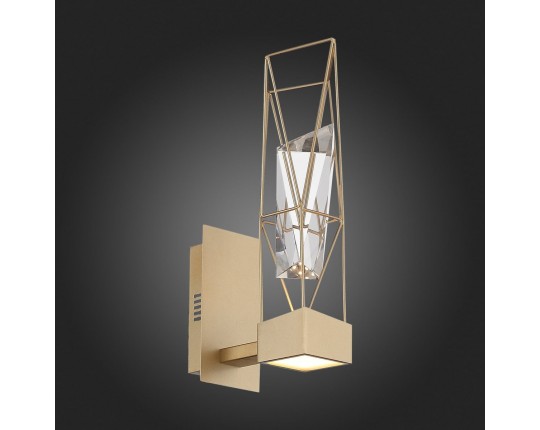 SL815.201.01 Бра ST-Luce Матовое золото/Матовое золото, Прозрачный LED 1*6W 4000K